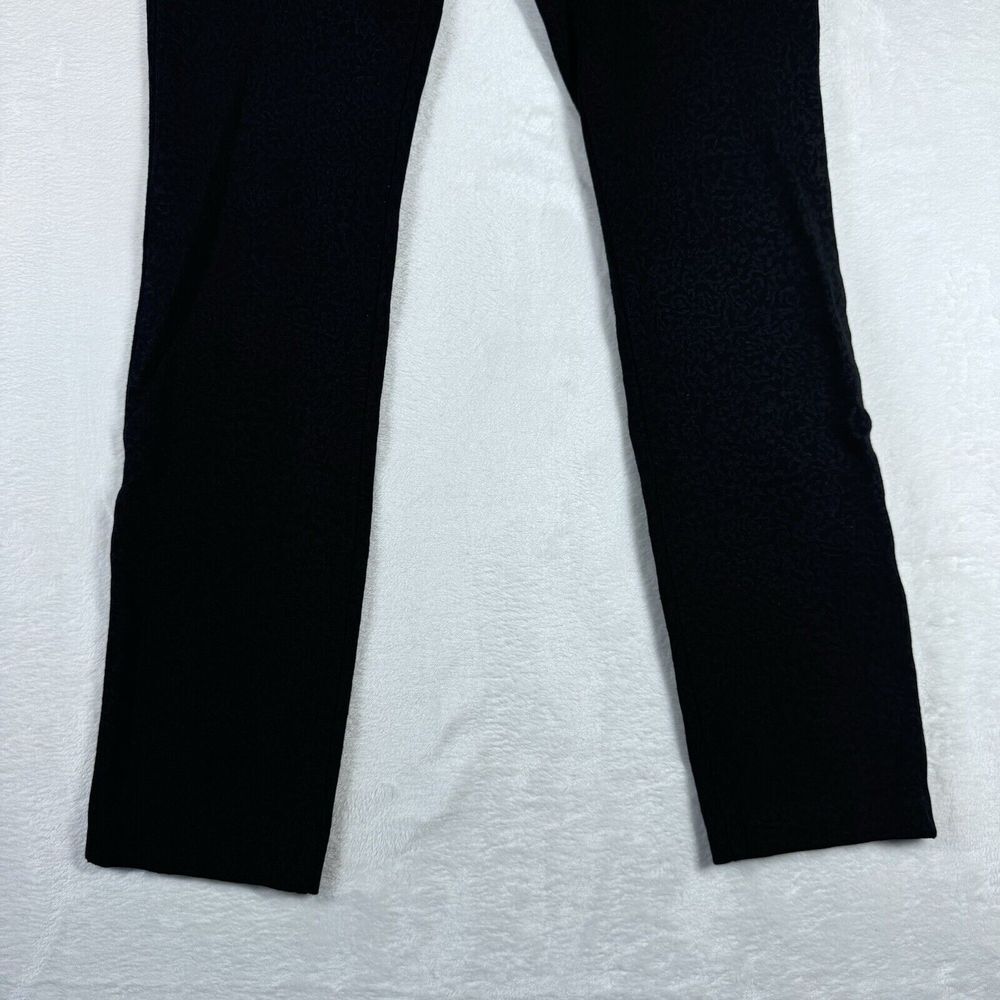 Eileen Fisher Black & Gray Damask Ponte‎ Knit Slim Skinny Pants 2 - Picture 3 of 11